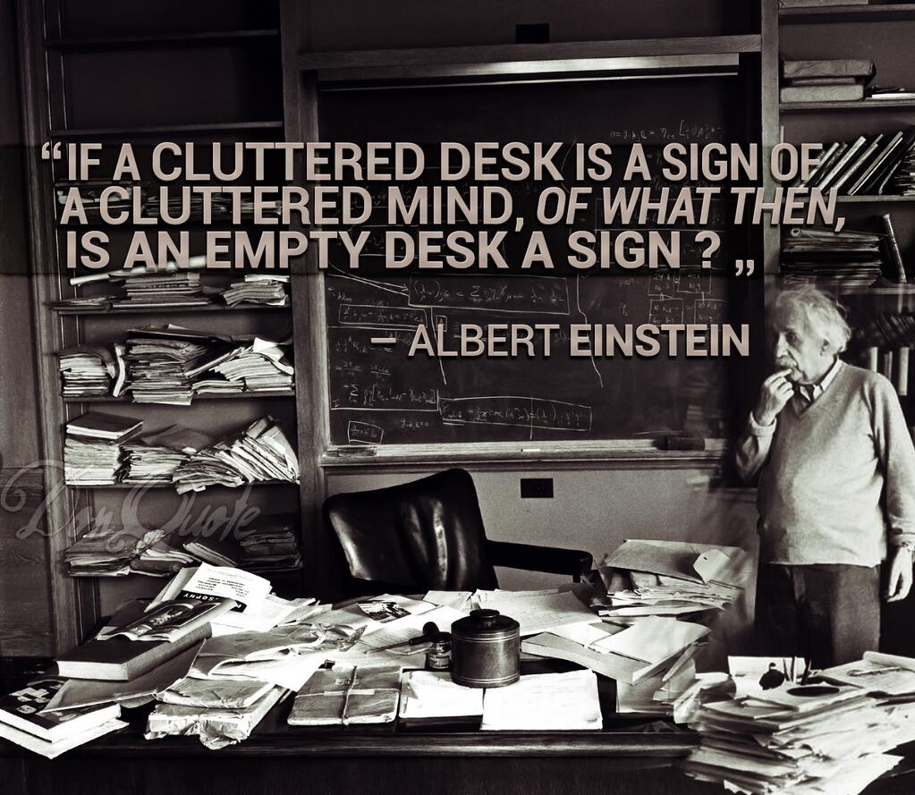 cluttered desk quote